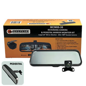 Mongoose: Mongoose 8.8" Replacement Mirror - Full Hd - Replacement Mirror Monitor And Cam