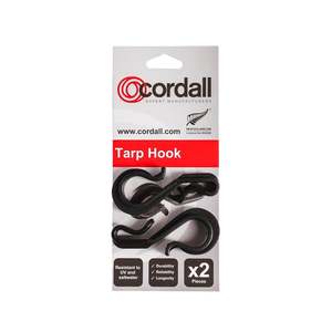 Solcor Cordall Tarp Hook 2 Pack Black