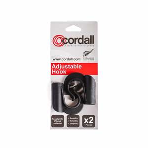 Outdoors: Solcor Cordall Adjustable Hook 2 Pack Black (Adjustable Hook)