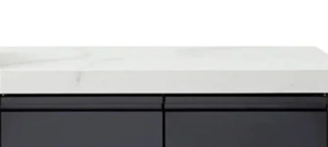 Crossray BBQ Flat top - Waterfall Sintered Stone Benchtop - (White)