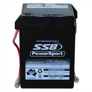 20 40: Motorcycle motorbike battery (Y6N4-2A) AGM 6V 4AH BY SSB