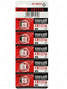 Maxell: Maxell Lithium Battery CR1216 3V Coin Cell - 5 Pack