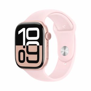 Apple Watch Series 10 (GPS) 46mm Rose Gold Aluminium Case & Pink Sport Band &hellip;