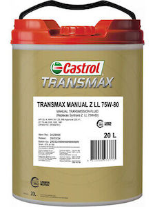 Oil Lube: CASTROL TRANSMAX MANUAL Z LL 75W-80 (20LTR) 3429956