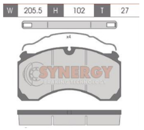 DX195 BRAKE PADS