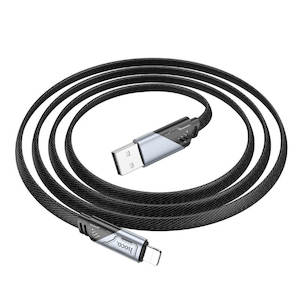 Cables: hoco Braided Lighting to USB-A 2.4A Charging Data Cable 1.2m U119