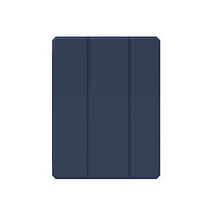 iPad Air 13" 2025 Elysian Series Luxury PU Leather Tablet Case Stand with Pen Slot Blue