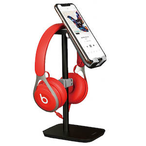 SAIJI Premium Metal 2-in-1 Headphone Stand and Cell Phone Stand YZ-103