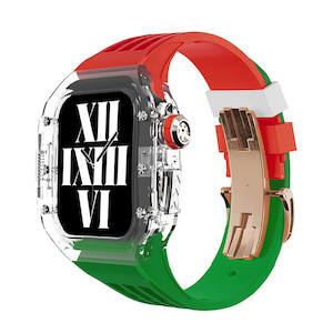 Watch Accessories: iWatch One-Click Installation Durable Protective Case & Band 44/45mm