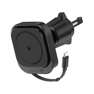 Car Charger: Acefast Magnetic 15W Wireless Car Charging Holder With Retractable Type-C Cable D32