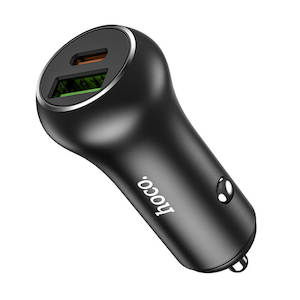 Car Charger: hoco Resolute Fast Car Charger QC3.0 Charger U+C PD 20W Z38