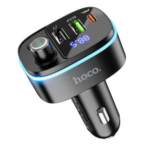 Bluetooth Transmitter: hoco. Fast PD 20W+QC 3.0 Car Bluetooth FM transmitter E62