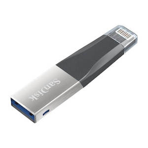 Usb Flash Drives: Sandisk iXpand Mini Lightning Flash Drive 128GB for iPhone