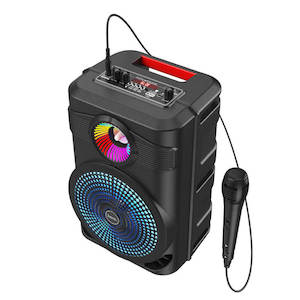 Party Speakers: hoco Bluetooth Portable Outdoor Speaker with Wired Microphone BS46