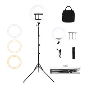 Ring Lights: HQ 18 inch(46cm) LED Soft Ring Light with 1.9M Tripod Stand & 3 Phone Holders