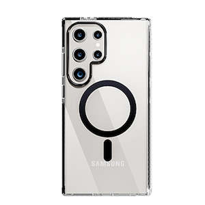 Samsung Galaxy S24 Ultra 2024 Transparent Airbag Shockproof MagSafe Phone Case