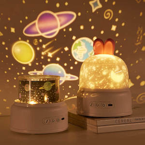 Cameras: Mobie 2-in-1 Versatile Rabbit Projector Lamp & Music Box with Remote Control
