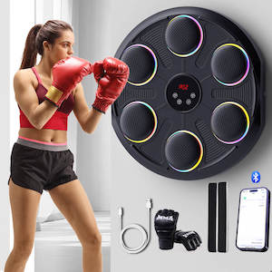 Mobie Bluetooth Music Box RGB Lights Wall Mounted Strike Machine with Gloves HJ-668