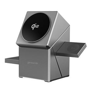 Chargers Power Accessories: Proove 3-in-1 Automatic Rotating 15W Fast Wireless Charging Station Qi2