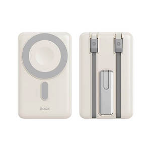 Rock PD 20W 10000mAh Magnetic Wireless Power Bank with Built-in Cables and Stand P50