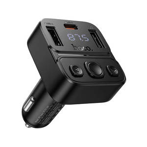 Hoco 35W Dual Port Fast Car Charger with Bluetooth FM Transmitter E87