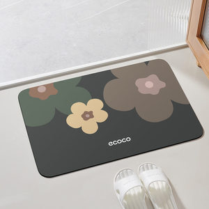 Mobie Super Absorbent Quick Dry Flower Floor Mat 70×45cm E24010