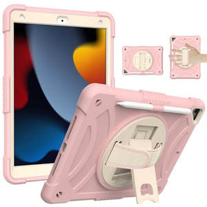 iPad 10th 10.9 2022 Three Layer Protection 360° Rotatable Grip Case with Stand and Penslot