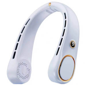 Cooling Fans: Mobie 8-Core Turbo Cooling 1200mAh Battery Wearable Neck Fan Z301