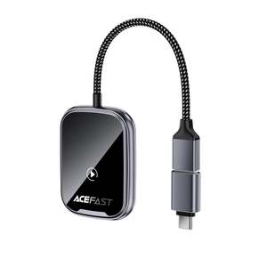 Phones: Acefast Wireless CarPlay Android Auto Adapter with USB-A Plug and USB-C Adapter QC1