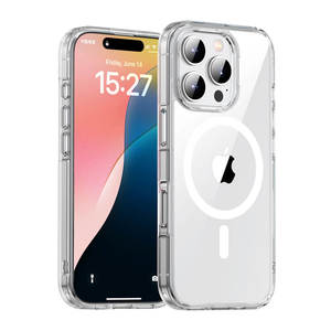 Aurora Series Crystal Transparent Magnetic Phone Case for Samsung S23 Ultra