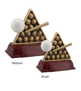 Billiards Rack & Cue Ball