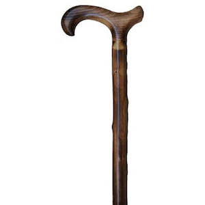 Crutches Canes: Scorched Chestnut Derby Timber Cane