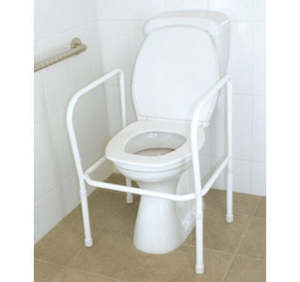 Toileting Aids: Adjustable Toilet Surround Frame (130kg) — Best for toilet support & stability