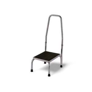Chairs Tables: Solid Metal Step Stool with Support Handle - Extra Stability
