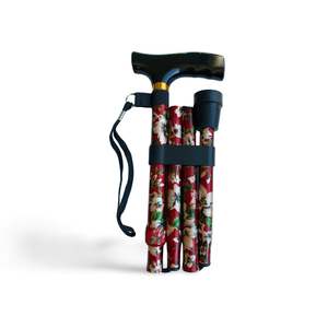 Walking Sticks: Folding Walking Stick - Freesia Pattern
