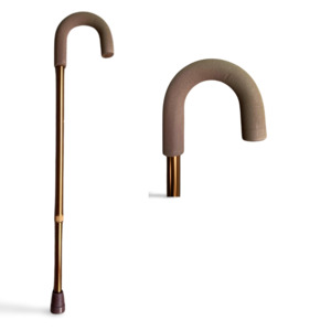 Walking Sticks: Crook Handle Walking Stick - Bronze Lightweight Cane