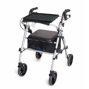Mobilis Plus Walking Frame with Folding Tray | Seat and 8" wheels
