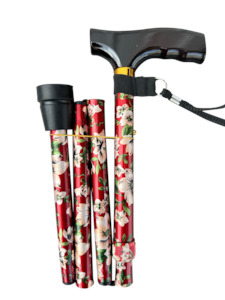 Walking Stick – T Handle Folding, Fresia Colour - Mobility Warehouse