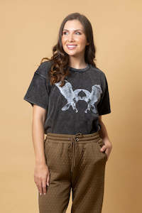 CHARLO - Alec T-Shirt Bird Print
