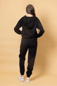 Pre Order: CHARLO - Adalee Pant Embossed (Black)