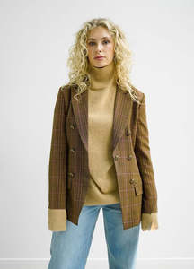 HARLEM - Charlotte Blazer (Brown Plaid)