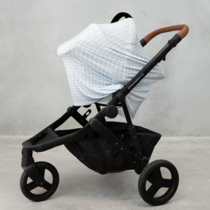 Blue Gingham Multi-Use Cover