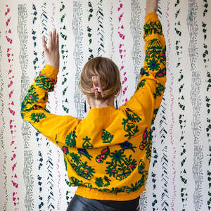 Jacket: One-of-a-Kind, Recycled, Bright Life Bomber (S - M)