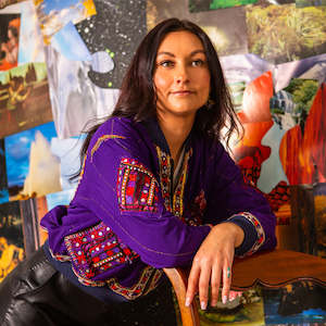 Jacket: One-of-a-Kind, Recycled Purple Silk Bomber (S - M)