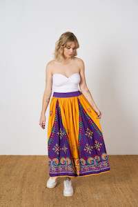 Festival: One of a Kind Hand Embroidered Slow Fashion Skirt
