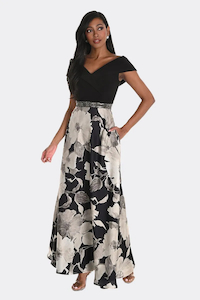 Floral Off-Shoulder Maxi Dress FLDR23