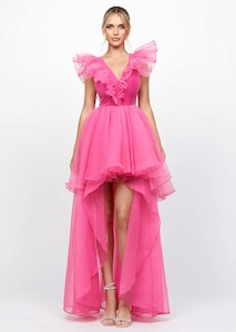 Products: Glitter Organza Hi-Low Gown B7923L