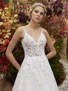 Flared Wedding Dress with Chantilly Lace