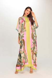 Products: Silk Placement Print Kaftan For Resort/ Races MCDR7