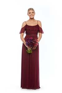 A-line gown with off shoulder ZBDR21